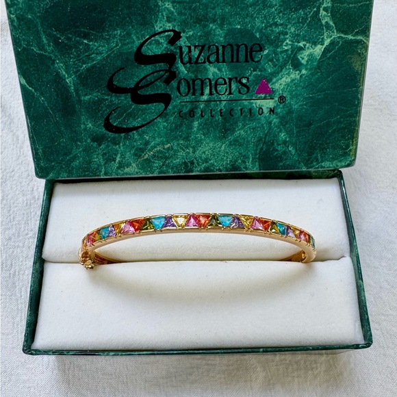 Suzanne Somers Gold Bracelet with Colorful Stones - Picture 1 of 8